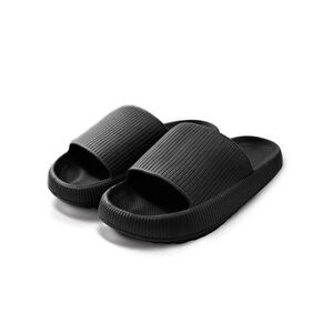 The Cloudies Pillow Slide Sandals Black Thick Cushion EVA Unisex Size 36-37